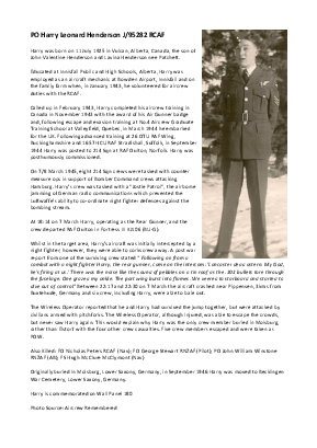 A preview of a PDF biography for Henderson, Harry Leonard